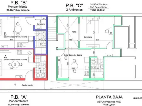 Venta de monoambiente  PB entrada independiente