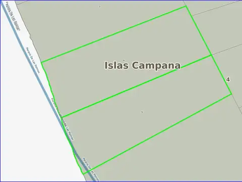 Fracciones de terreno en venta, Islas Campana, partido de Campana, sobre el Río Paraná. ACEPTA PERMU