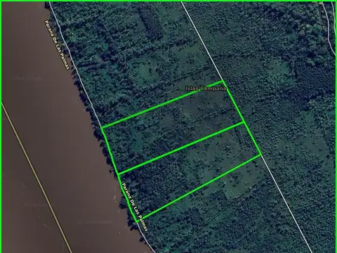 Fracciones de terreno en venta, Islas Campana, partido de Campana, sobre el Río Paraná. ACEPTA PERMU