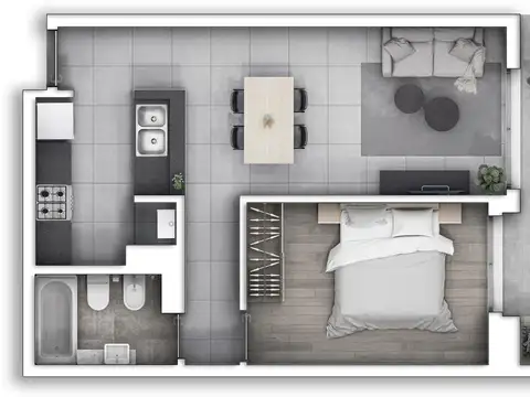 Departamento en Venta de 1 dormitorio