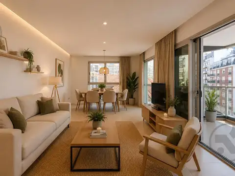 Departamento 3 amb con balcon terraza frente al mar | Cochera y full amenities