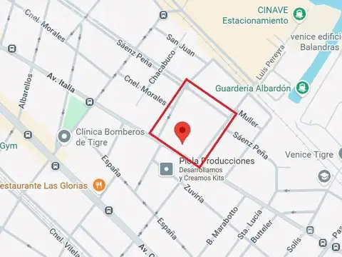 Lote de 660 m2 en venta en el Centro de Tigre.