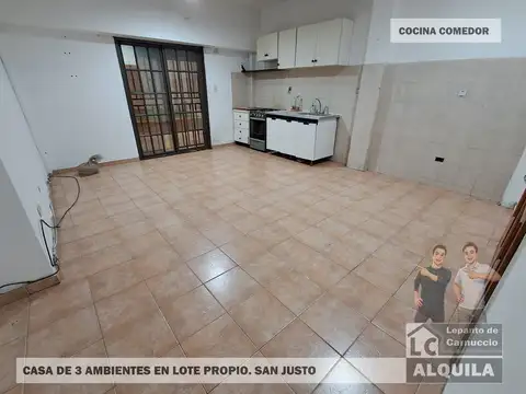 Casa 3 ambientes con 1 baño