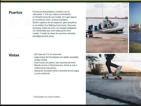 Terreno en Venta en Puertos - Barrio Vistas, USD 175.000