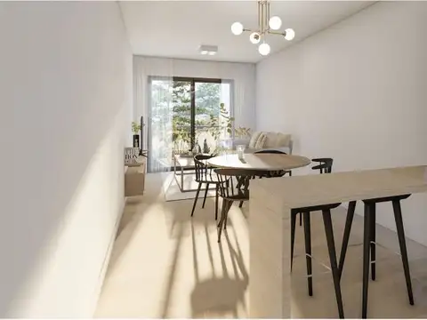 Departamento 2 ambientes con 2 baños