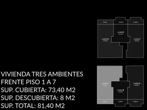 Departamento 3 ambientes con 2 baños