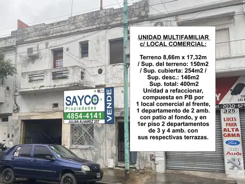 CASA MULTIFAMILIAR CON LOCAL COMERCIAL !