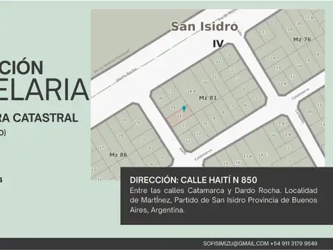 VENTA TERRENO, Martinez, San Isidro