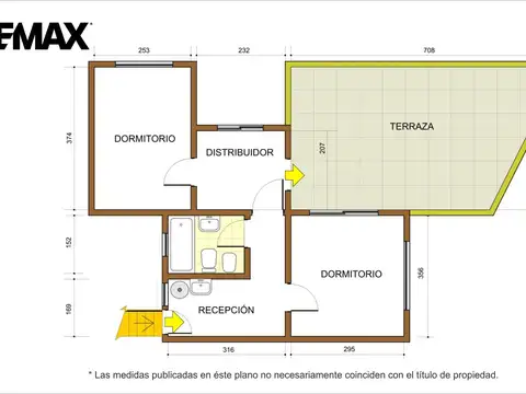 Depto Tipo Casa 5 ambientes con 2 baños