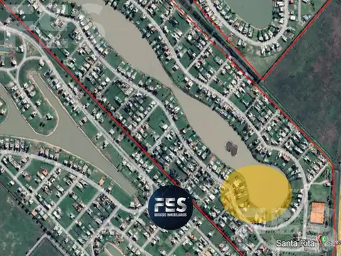 Lote terreno a laguna en venta en Barrio Santa Rita Corredor Canning san vicente