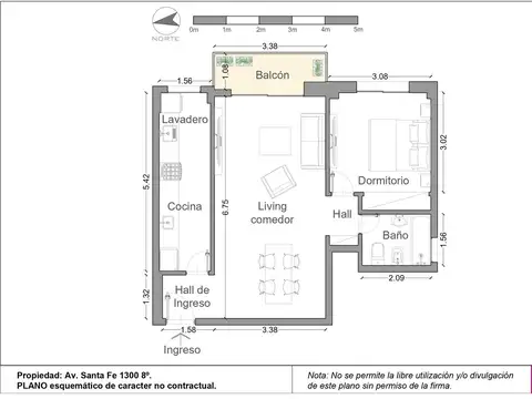 Departamento en Venta de 2 ambientes