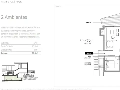 Departamento en Venta con 1 cocheras