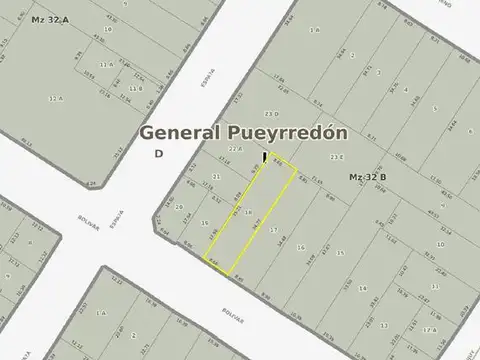 Lote de 296 mts - Bolivar al 3400