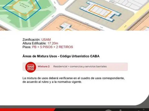 Terreno en Venta en Almagro, USD 310.000