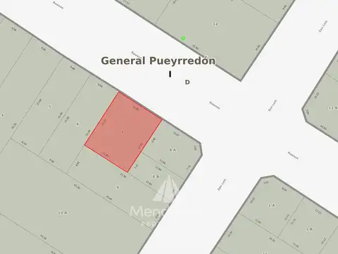Terreno en Venta 17  mts Fondo