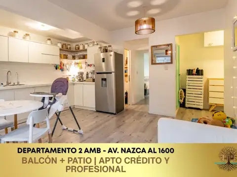 Departamento de 2 ambientes apto credito - en caba