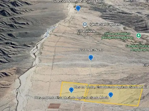 SE VENDE CAMPO EN STA MARÍA, 357 HAS. FACILIDADES