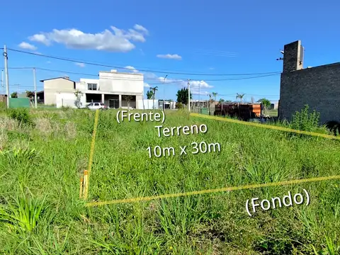 Terreno en Venta 10  mts Frente