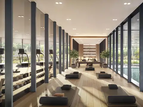 Departamento 2 ambientes con 2 baños