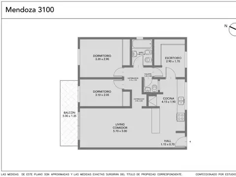 Departamento en Venta de 3 ambientes