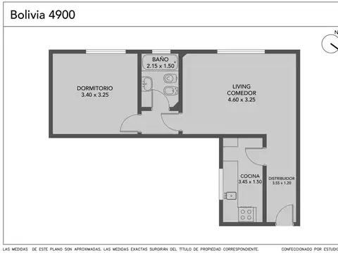Departamento en Venta de 2 ambientes