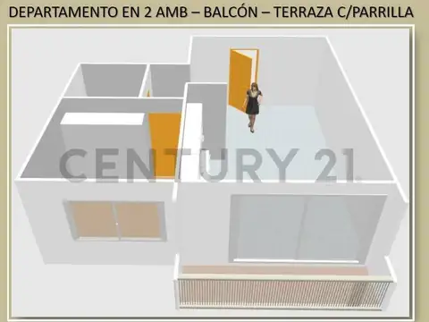 Departamento en Venta de 1 dormitorio
