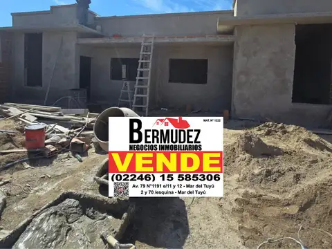 Venta Chalet 3 Ambientes A Estrenar Calle 8 Entre 87 Y 88 Mar del Tuyu Anticipo y Cuotas 
