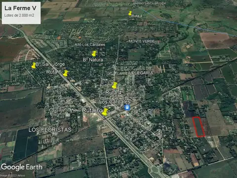 Terreno en Venta 50  mts Fondo