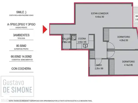 Departamento en Venta en Palermo Soho, USD 330.000