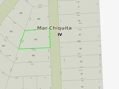 Terreno en Venta en Mar Chiquita, USD 28.000