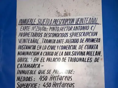 600 Has, Limite Con Catamarca