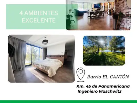 Hermosa casa a la laguna con excelente ubicación desde el ingreso al barrio-El Canton Norte