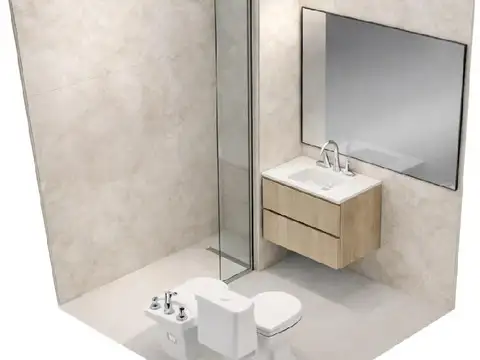 Departamento 2 ambientes con 1 baño