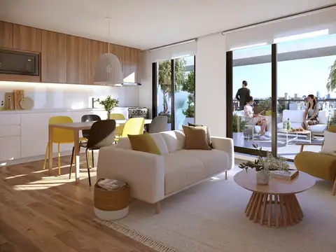 Departamento 2 ambientes con 1 baño