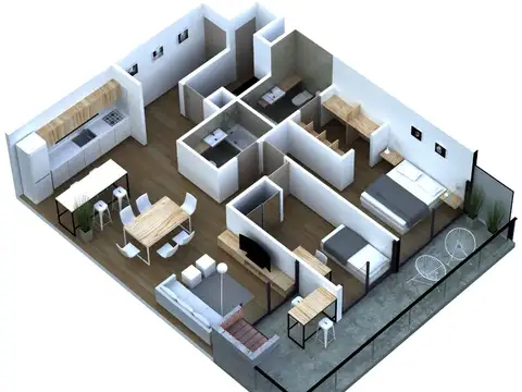 MONOAMBIENTE venta LANUS OESTE terraza privada