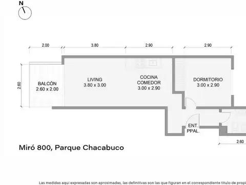 Departamento en Venta de 1 dormitorio