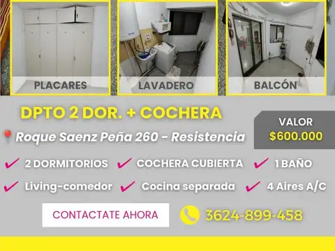 DPTO 2 DOR. + COCHERA MICROCENTRO
