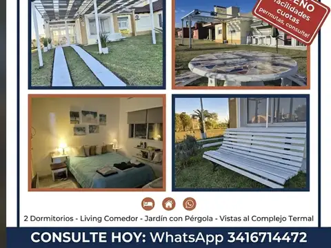 VENTA CASA CABAÑA dentro Complejo Termal María Grande