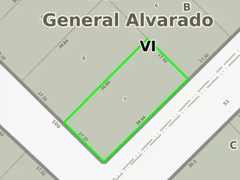 Terreno en Venta 17  mts Frente