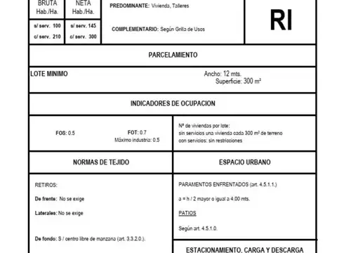 Terreno en Venta en Castelar Sur, USD 170.000