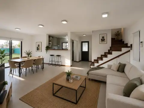 VENTA: casa de 3 dormitorios, galeria con parrillero, cochera en Tierra de Sueños 3, Roldan