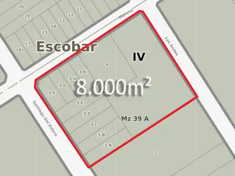 8.000m² Comercial / Residencial calle Moreno esq. Sgo. Del Estero.