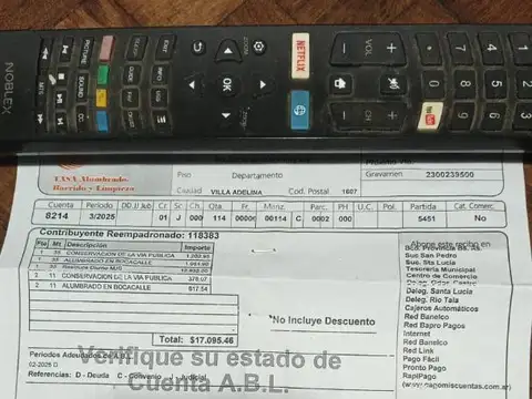 Tres propiedades en block