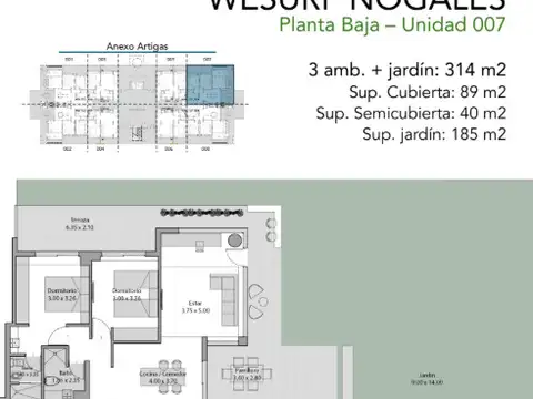 Departamento en venta en Los Nogales