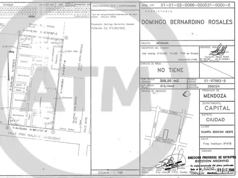 Terreno / Lote en venta de 312.1m2 ubicado en 4.ª Sección Área Fundacional