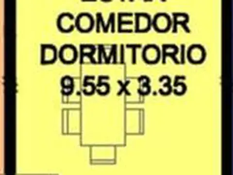 Departamento Monoambiente con 1 baño