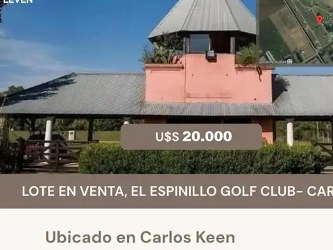 Excelente Lote en , Lujan, El Espinillo Golf. Buenos Aires