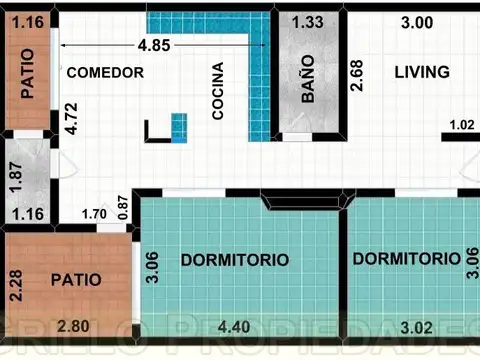 Casa 6 ambientes con 2 baños