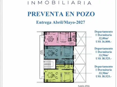 Departamento Monoambiente con 1 baño