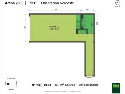 Arcos 2000, Piso PB